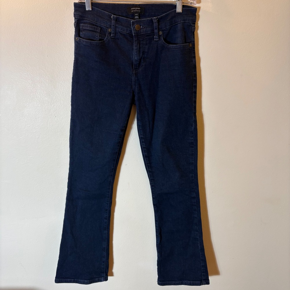Banana Republic Mid Rise Bootcut Jeans Dark Rinse Indigo Size 26/2
